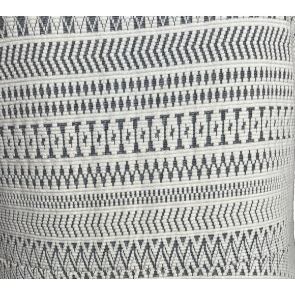 Banana Republic Womens Jacquard Knit Dress Sz 12P Ivory Black Cotton Blend - Picture 9 of 11